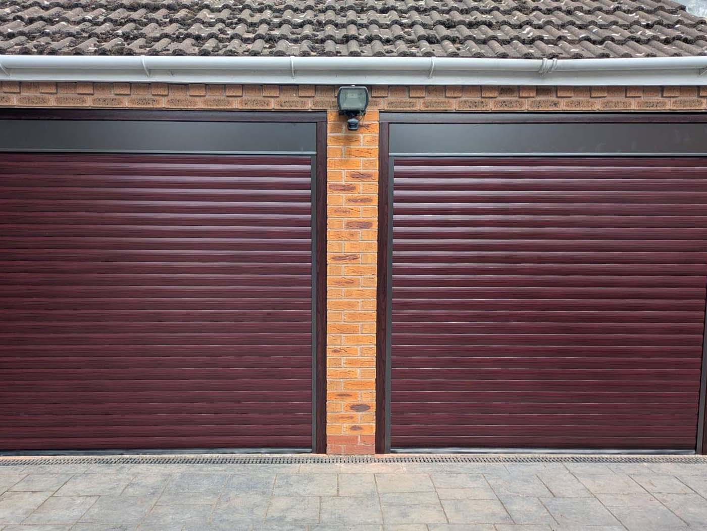 Burganby dual garage doors in Telford